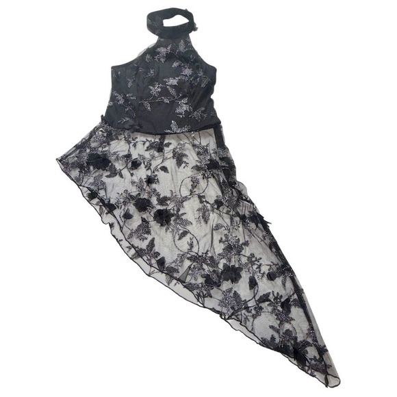 VENUS Dresses & Skirts - Venus Rave Women's Black‎ Choker Top Hi-Low Dress Size 8 Formal Sleeveless party